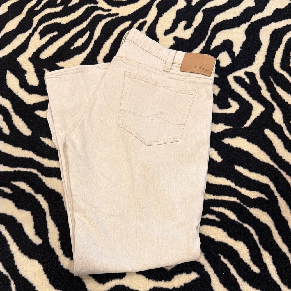 Heritage Cream Straight Leg Jeans